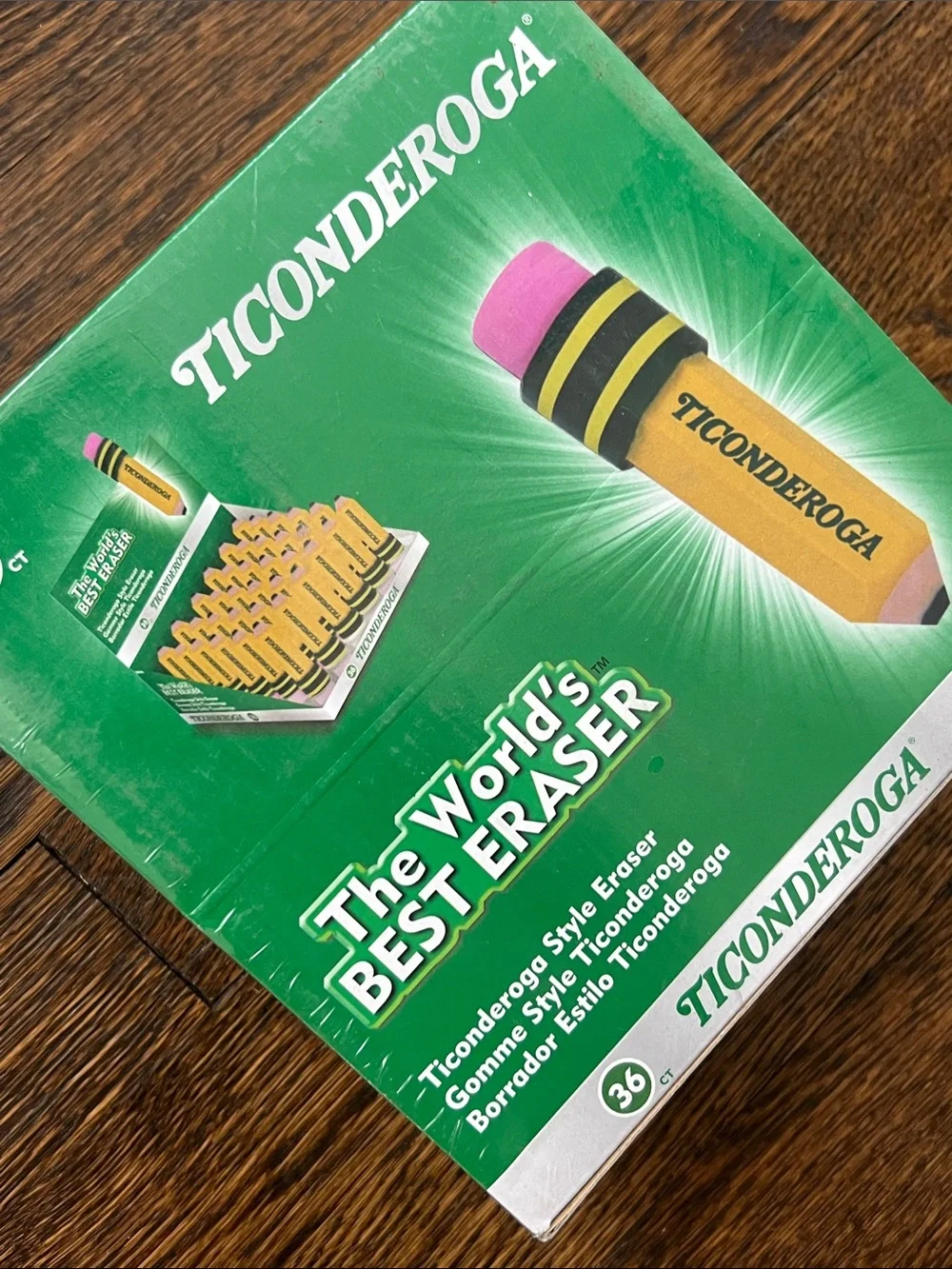 Ticonderoga World’s Best Eraser 36CT.
